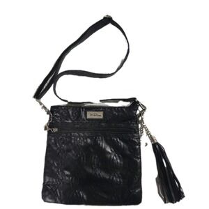 Bella Russo Faux Leather Crossbody Shoulder Purse Bag, Black